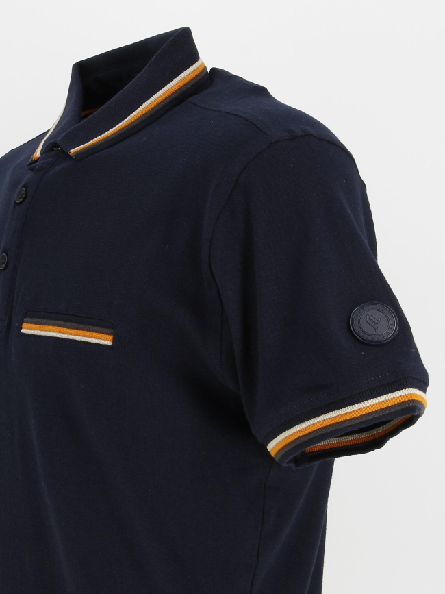 Polo bengal bleu marine homme - Sun Valley