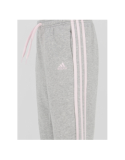 Jogging de sport 3 bandes gris /rose fille - Adidas