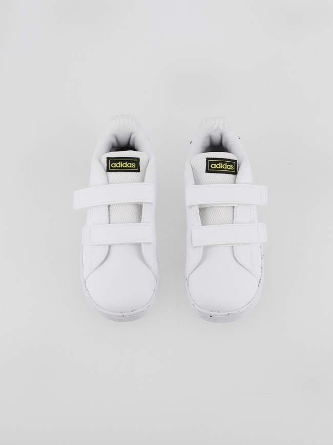 Baskets basses à scratch advantage cf1 blanc enfant - Adidas