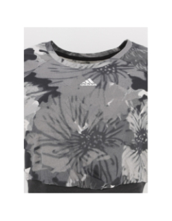 T-shirt de sport crop tee gris femme - Adidas