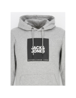 Sweat à capuche big logo gris homme - Jack & Jones