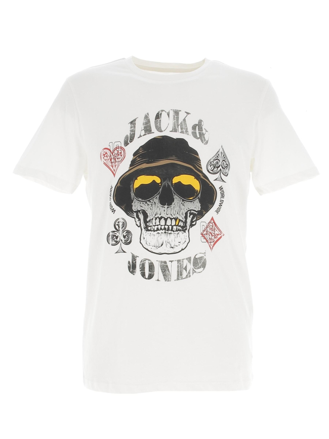 T-shirt jorcaptain crew blanc homme - Jack & Jones