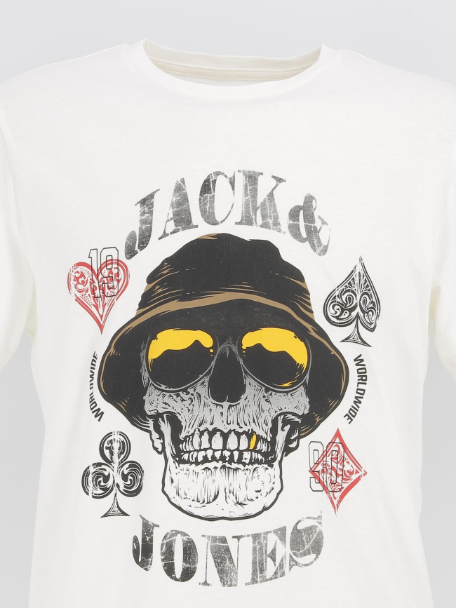 T-shirt jorcaptain crew blanc homme - Jack & Jones