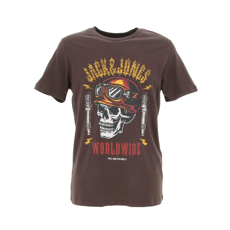 T-shirt jorcaptain crew marron homme - Jack & Jones