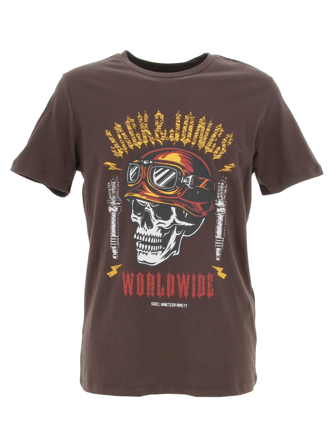 T-shirt jorcaptain crew marron homme - Jack & Jones
