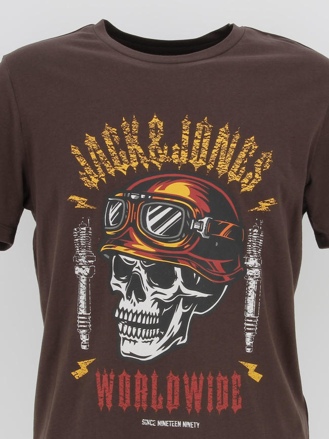 T-shirt jorcaptain crew marron homme - Jack & Jones