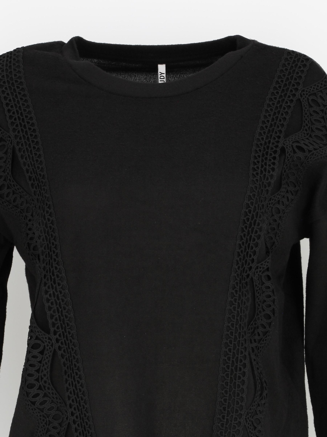 Pull dentelle tonsy noir femme - JDY