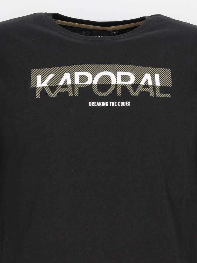 T-shirt manches longues monty noir garçon - Kaporal