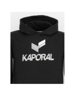 Sweat à capuche mike noir garçon - Kaporal