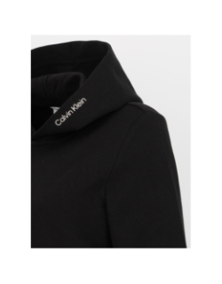 Sweat à capuche zip micro logo noir femme - Calvin Klein