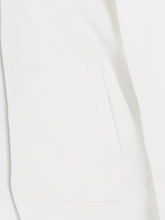 Sweat à capuche zip micro logo blanc femme - Calvin Klein