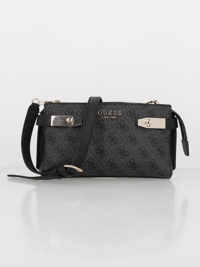 Sac bandoulière zadie elite imprimé noir femme - Guess