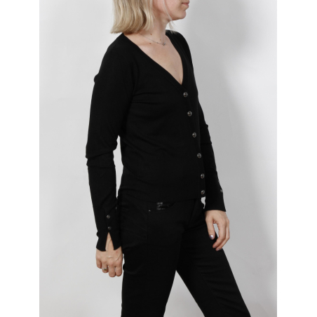 Guess Cardigan Donna Zena - Maglione Lungo Autunno/Inverno, Taglia XS, Colore Nero