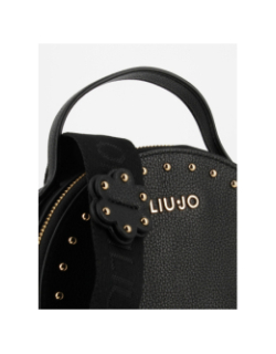 Sac à bandoulière rond clouté noir femme - Liu Jo