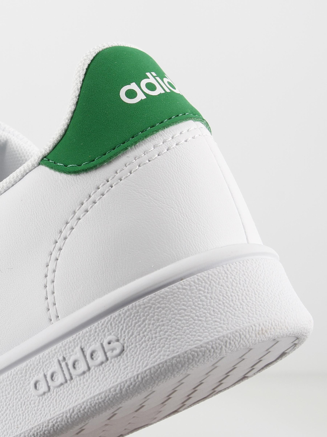 Baskets basses advantage k blanc/vert enfant - Adidas