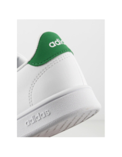 Baskets basses advantage k blanc/vert enfant - Adidas