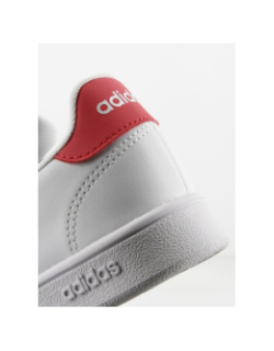 Baskets basses advantage k blanc/rose fille - Adidas