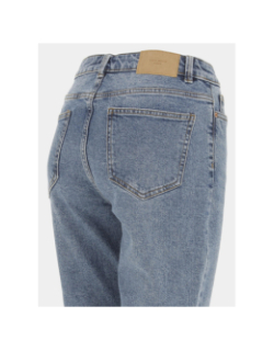 Jean droit bas effilochés brenda bleu femme - Véro Moda