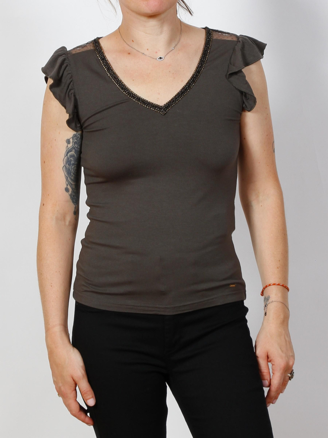 T-shirt sans manche duchan gris femme - Morgan