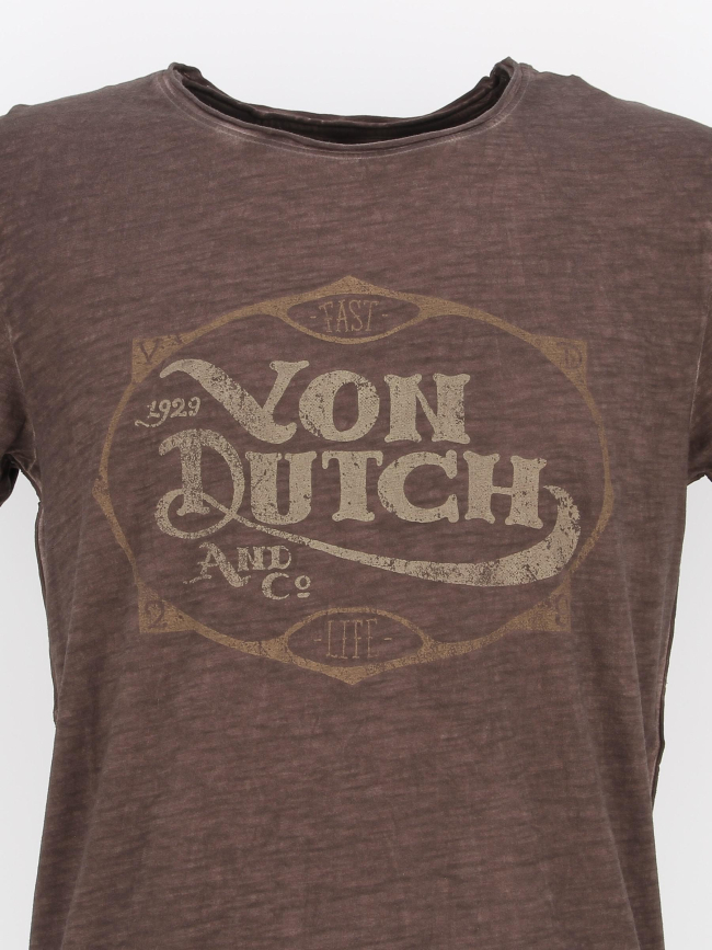 T-shirt tee retro marron - Von Dutch