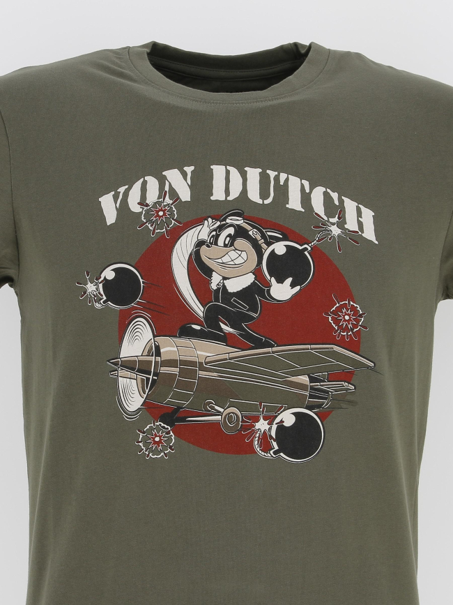 T-shirt tee swank vert kaki homme - Von Dutch