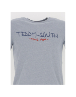 T-shirt ticlass basic bleu chiné homme - Teddy Smith