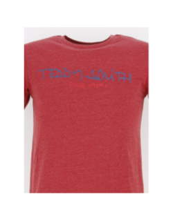 T-shirt ticlass basic rouge chiné homme - Teddy Smith