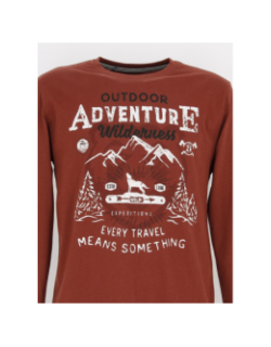 T-shirt manches longues brique bordeaux homme - Rms 26