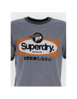 T-shirt vintage ringer bleu homme - Superdry