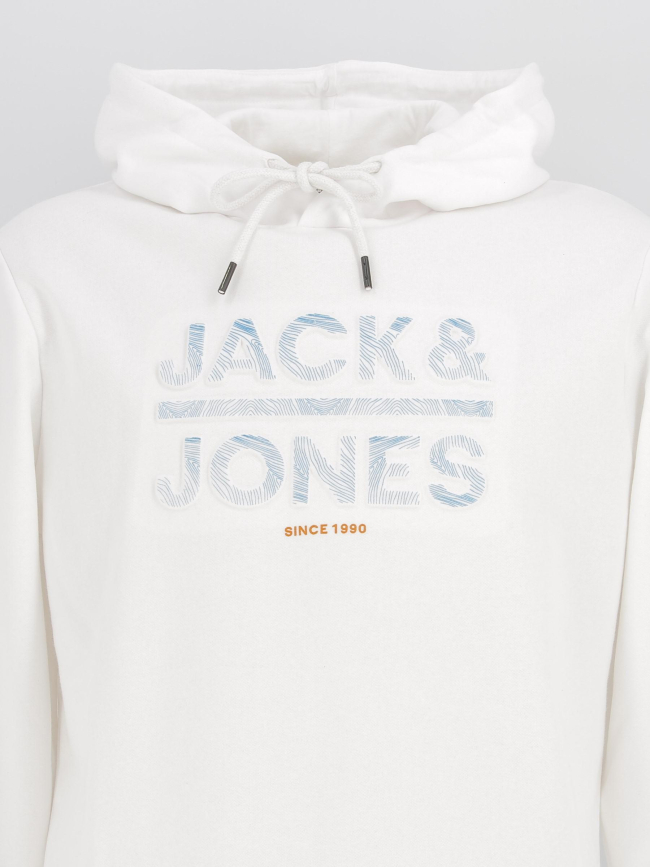Sweat à capuche cogalo blanc homme - Jack & Jones