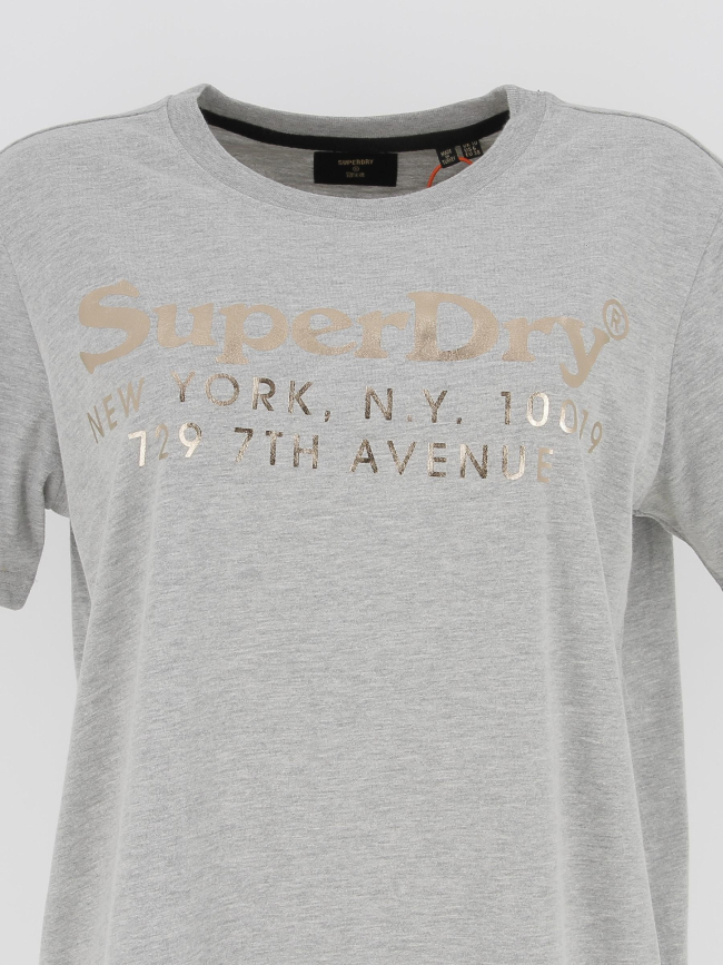 T-shirt vintage venue gris femme - Superdry