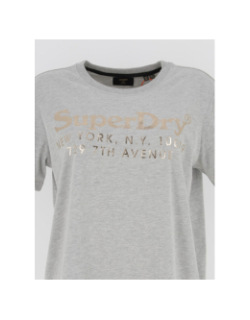 T-shirt vintage venue gris femme - Superdry