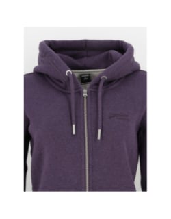 Sweat à capuche zippé vintage violet femme - Superdry