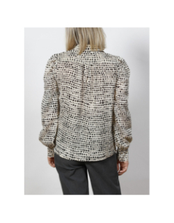 Chemisier à pois dota blanc femme - Morgan