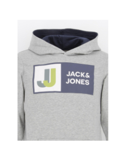 Sweat à capuche logan gris garçon - Jack & Jones