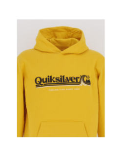 Sweat à capuche all lined jaune garçon - Quiksilver
