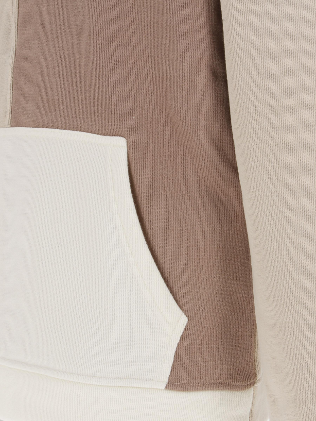 Sweat à capuche colorblock beige homme - Project X Paris