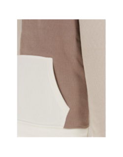 Sweat à capuche colorblock beige homme - Project X Paris