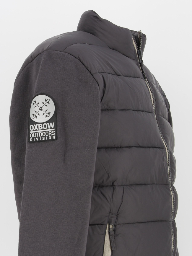 Veste hybride bi-matière gris anthracite homme - Oxbow