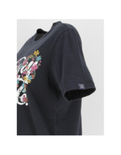 T-shirt script floral bleu marine femme - Superdry