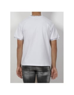 T-shirt col imprimé blanc homme - Project X Paris