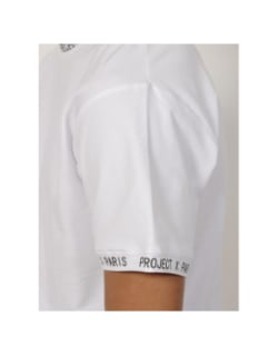 T-shirt col imprimé blanc homme - Project X Paris