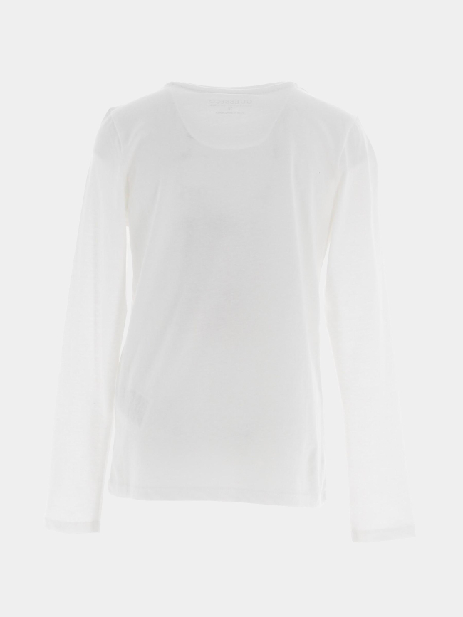 T-shirt manches longues logo blanc fille - Guess