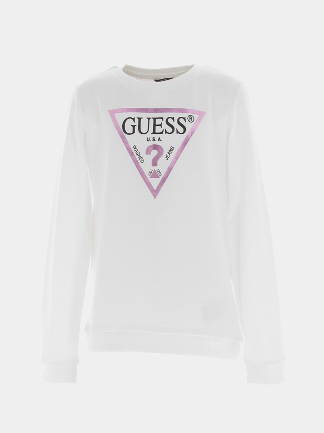 Sweat core line blanc fille - Guess