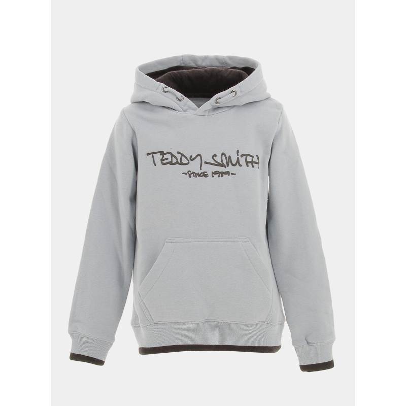 Sweat à capuche siclass bleu garçon - Teddy Smith