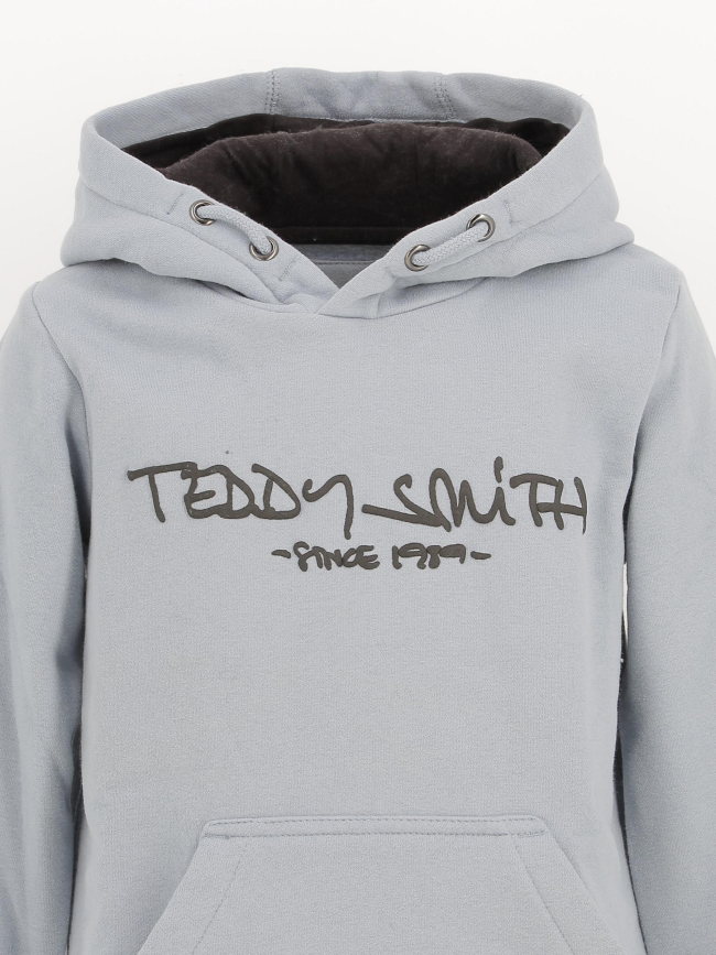 Sweat à capuche siclass bleu garçon - Teddy Smith