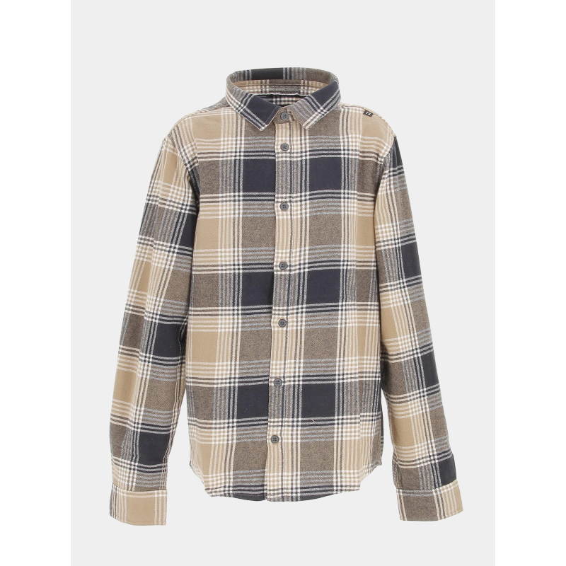 Chemise à carreaux roka beige garçon - Teddy Smith