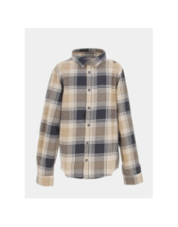 Chemise à carreaux roka beige garçon - Teddy Smith