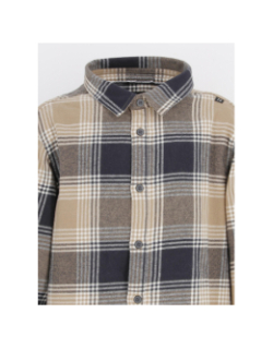 Chemise à carreaux roka beige garçon - Teddy Smith