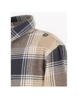 Chemise à carreaux roka beige garçon - Teddy Smith